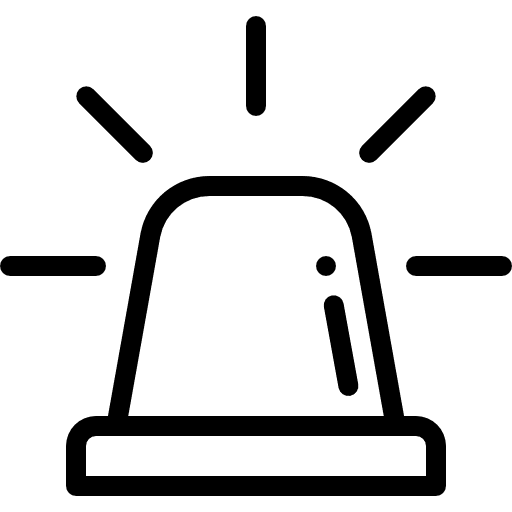 Siren urgent flashlight tools and utensils icon