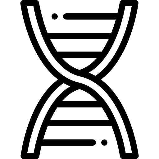 Dna biology genetical shapes and symbols icon
