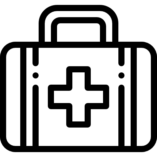 First aid kit medical equipment medicine and health doctor icon