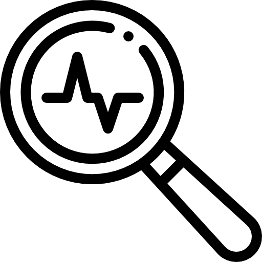 Loupe business and finance tools and utensils seo and web icon