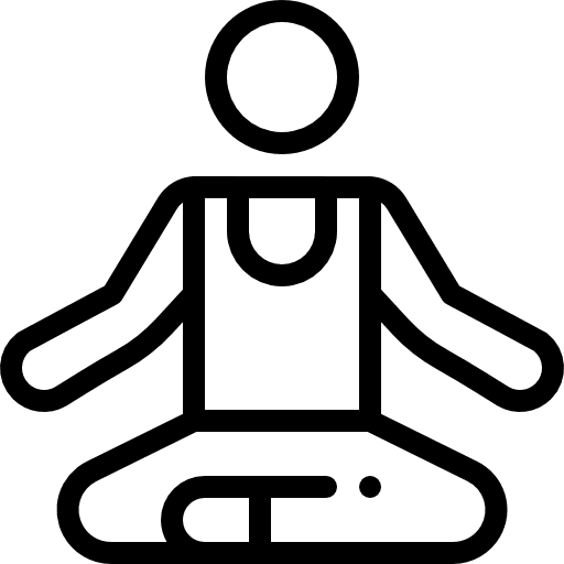 Yoga healthcare and medical pilates wellness icon