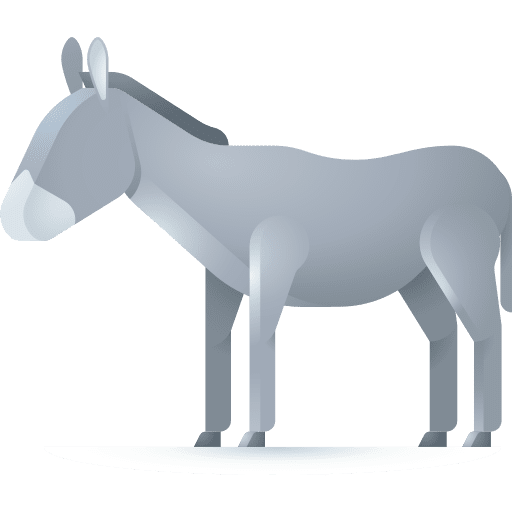Donkey donkey wild life animals icon