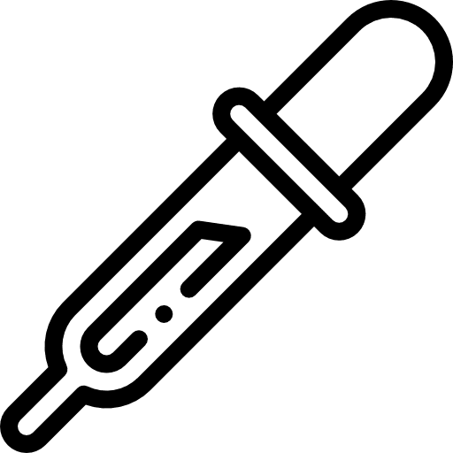 Pipette healthcare and medical pipette science icon