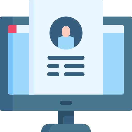 Cv personal profile business resume icon