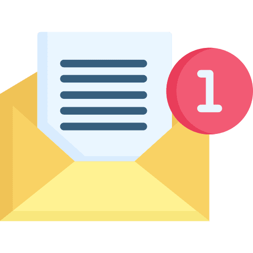 Email communications message notification icon