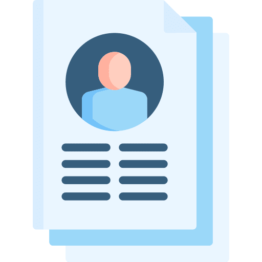 Resume profile files and folders personal info icon