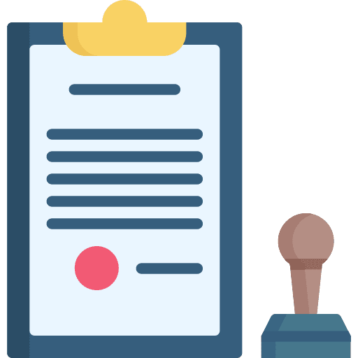 Stamp certificate stamp enroll icon