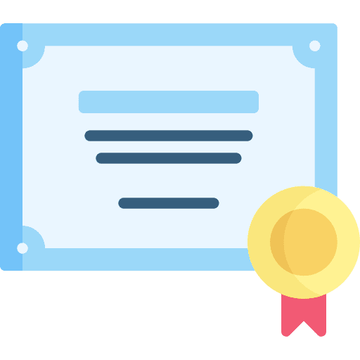 Certificate winner diploma badge icon