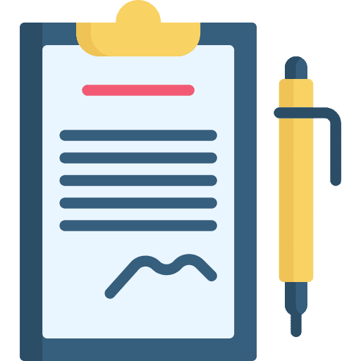 Contract contract files and folders signature icon