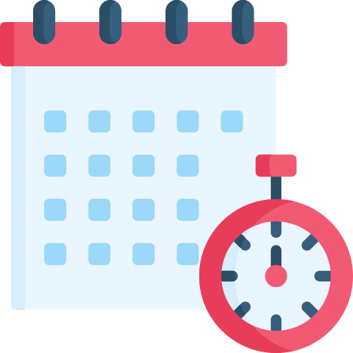 Deadline education follow up schedule icon