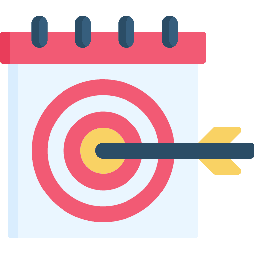 Target time calendar goal icon