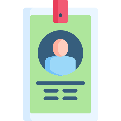 Id card user id card identification icon