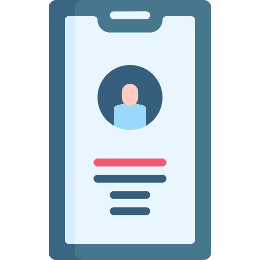 Smartphone login social media mobile phone icon