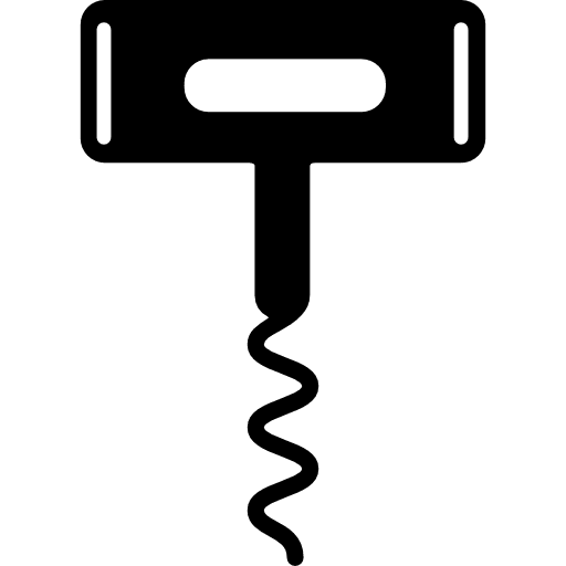 Sorkscrew cork open uncork icon