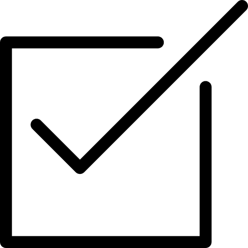 Tick completion option interface icon