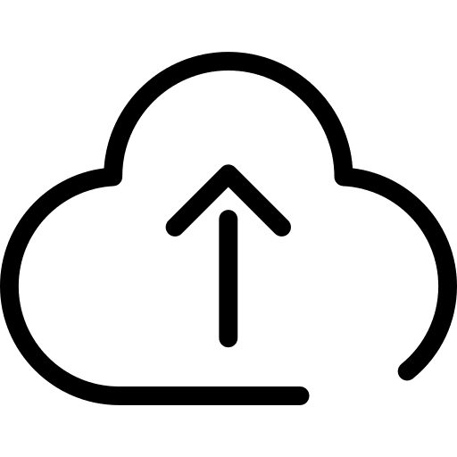 Up arrow cloud storage data storage tools and utensils icon Up arrow cloud storage data storage tools and utensils icon