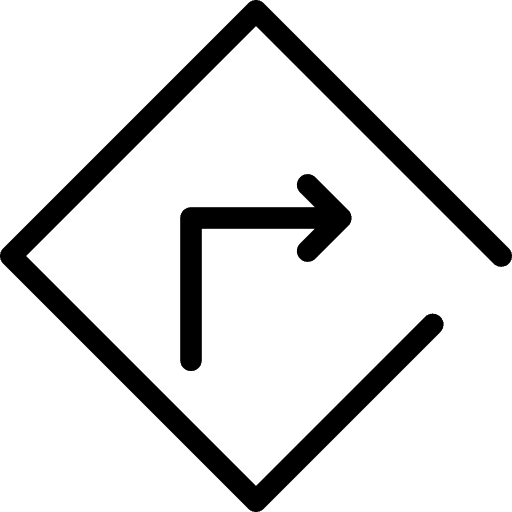 Turn right arrows orientation direction icon Turn right arrows orientation direction icon