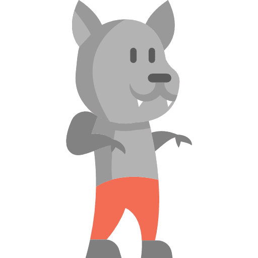 Werewolf fantasy fairy tale character icon Werewolf fantasy fairy tale character icon