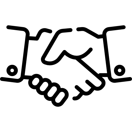 Handshake ally agreement business and finance icon