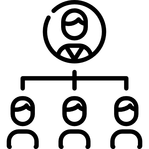 Hierarchy organized collaboration working icon Hierarchy organized collaboration working icon