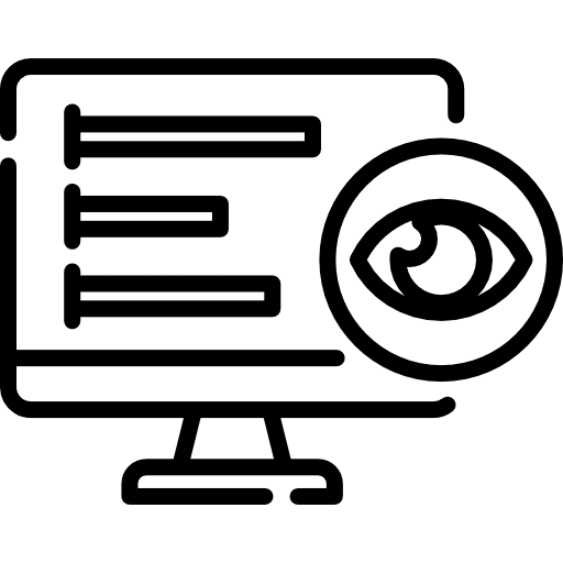 Monitoring business screen graphic icon Monitoring business screen graphic icon