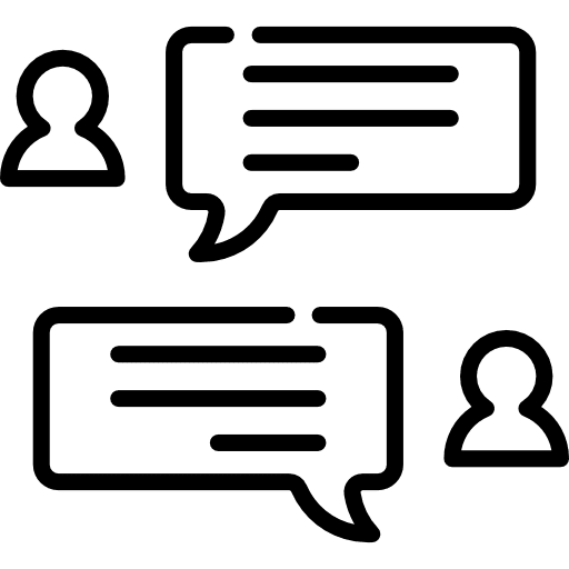 Chat chatting speech bubble communications icon Chat chatting speech bubble communications icon