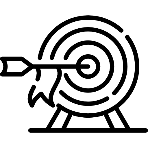 Target arrow weapons business and finance icon Target arrow weapons business and finance icon