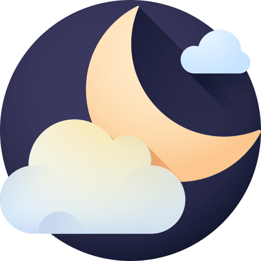 Crescent astronomy cloud nature icon