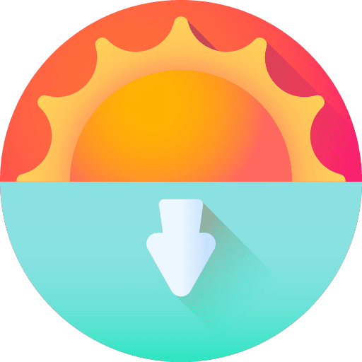 Sunset beach holidays nature icon Sunset beach holidays nature icon