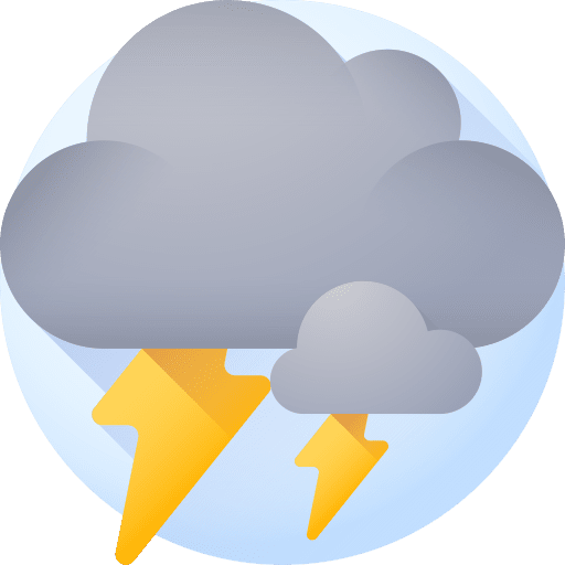 Thunder storm thunderstorm weather icon