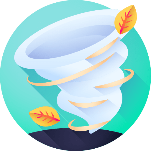 Typhoon danger winds natural disaster icon