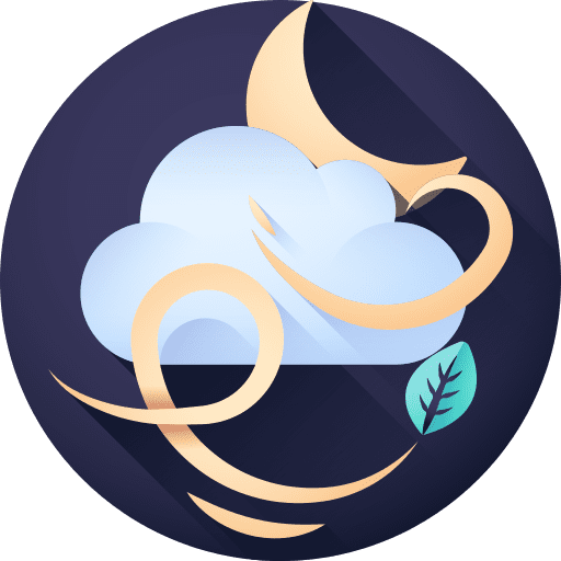 Windy sky leaf moon icon Windy sky leaf moon icon