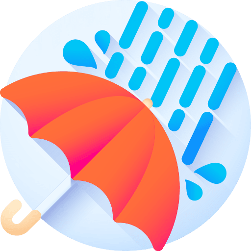 Raining umbrella raining protection icon Raining umbrella raining protection icon