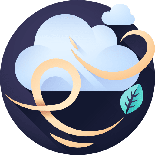 Windy leaves weather cloud icon Windy leaves weather cloud icon