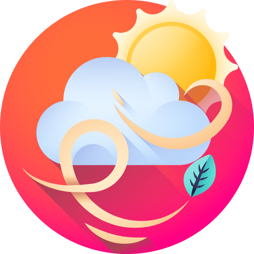 Windy winds day leaf icon Windy winds day leaf icon