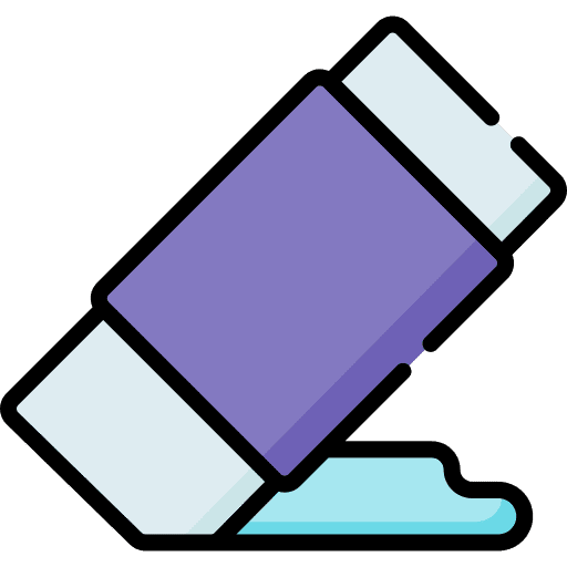 Eraser tool clean education edit tools icon
