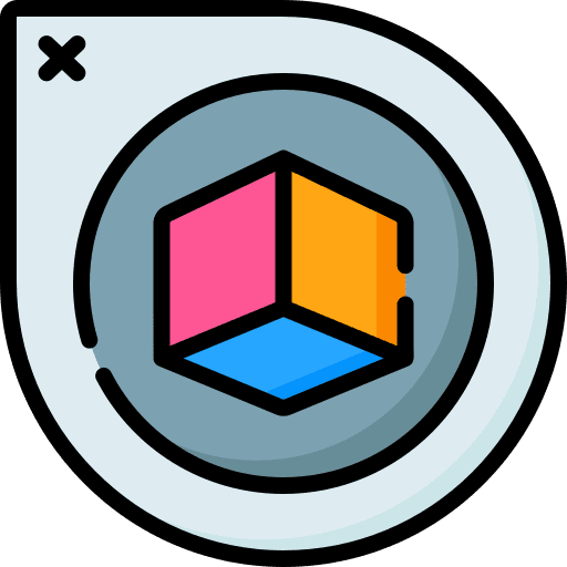 Perspective grid cube graphic tool icon