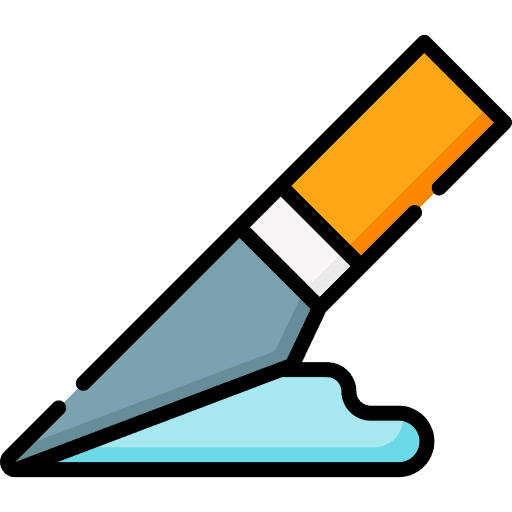 Slice cut food knife icon