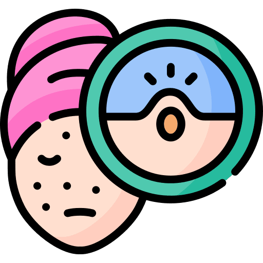 Acne people girl face icon