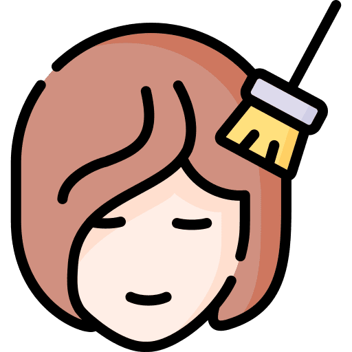 Hair dye hair salon beauty brush icon