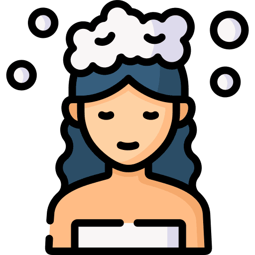 Hair washing beauty wellness woman icon