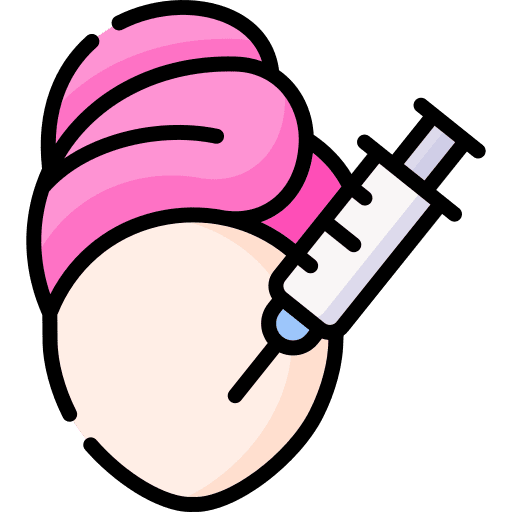 Injection facial skin care face icon