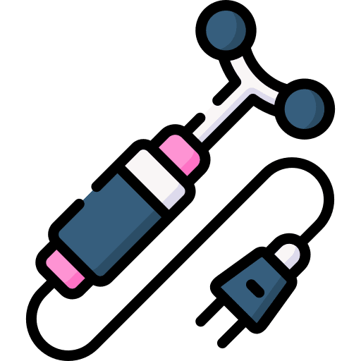 Microcurrents face treatment electricity therapy icon Microcurrents face treatment electricity therapy icon