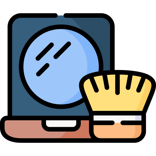 Blush grooming beauty cosmetics icon Blush grooming beauty cosmetics icon