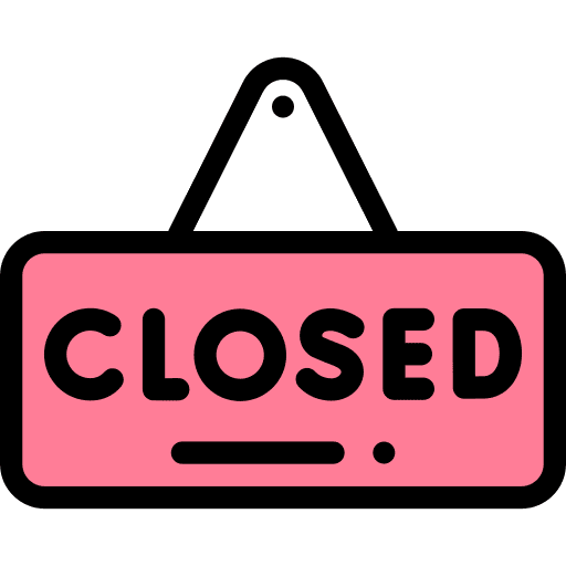 Closed sign closed sign store shop icon