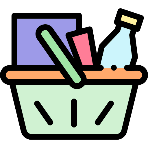Basket shopping basket supermarket grocery icon