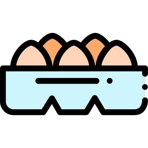 Egg carton organic food tray organic icon