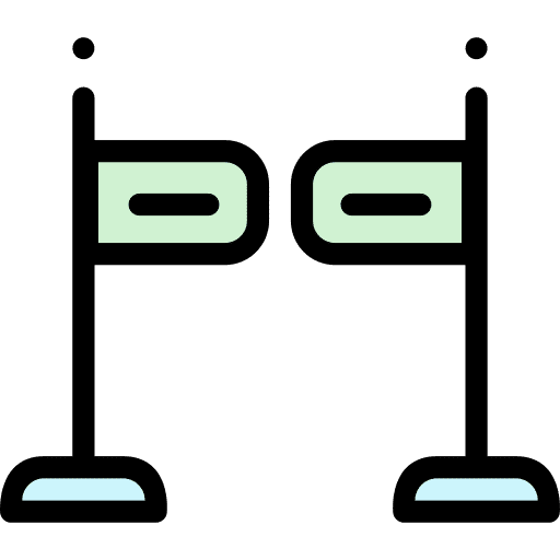 Entrance signaling doors grocery store icon