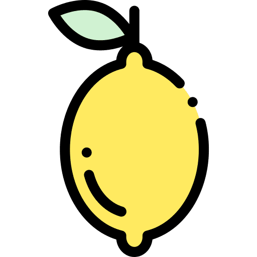 Lemon citrus vegetarian vegan icon