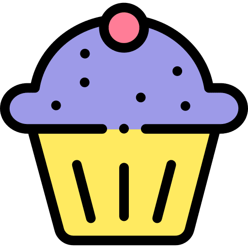 Muffin food and restaurant sweet bakery icon